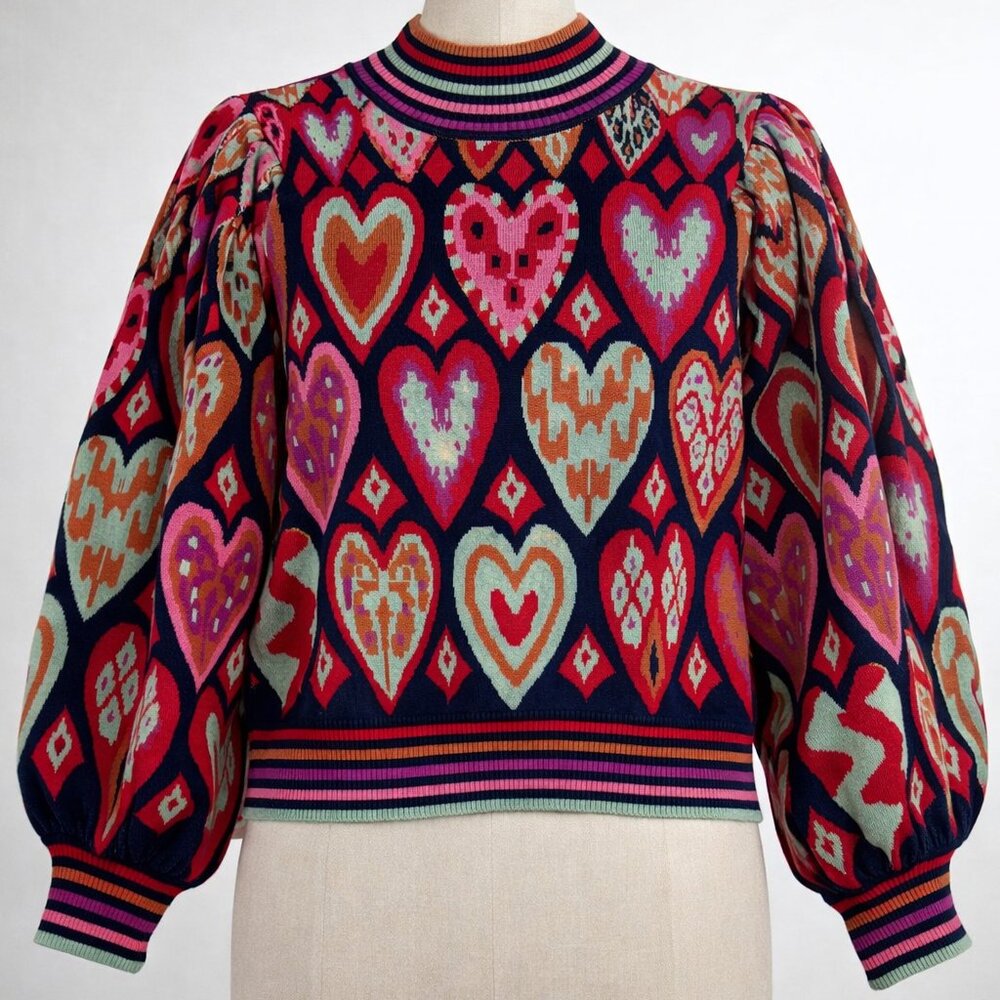 ❤️ Avara Maddie Heart Knit Sweater – NWT ❤️